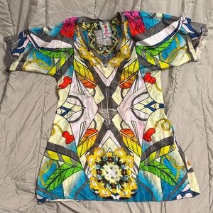 Johnny Was Silk Geometric Dress